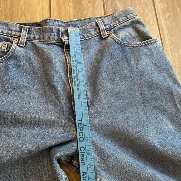 Vintage Levis 551 Jeans Womens 16 Long Blue Denim Blue Relaxed Fit Tapered USA - Picture 4 of 9
